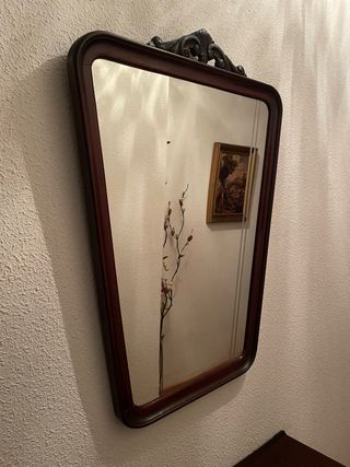 Specchio d'ingresso in legno e vetro