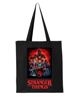 Bolsa de tela Stranger Things negra