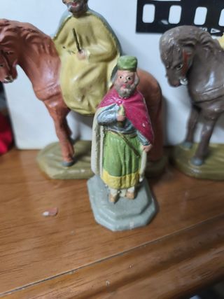 Figuras Belén Reyes Magos a Caballo de terracota