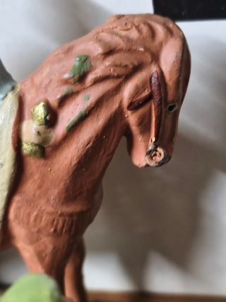 Figuras Belén Reyes Magos a Caballo de terracota