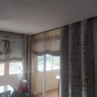 Cortinas comedor/habitación beige y gris