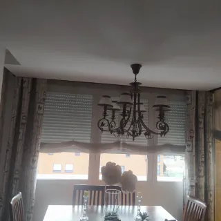 Cortinas comedor/habitación beige y gris