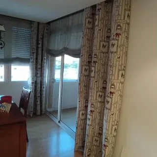 Cortinas comedor/habitación beige y gris