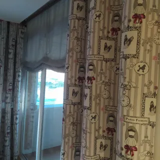 Cortinas comedor/habitación beige y gris