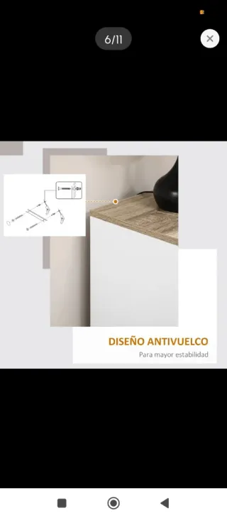 Mobile ausiliario cucina bianco e legno