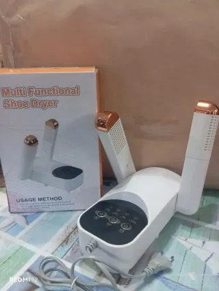 Asciuga scarpe multifunzione bianco e oro/verde