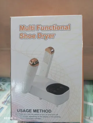 Asciuga scarpe multifunzione bianco e oro/verde