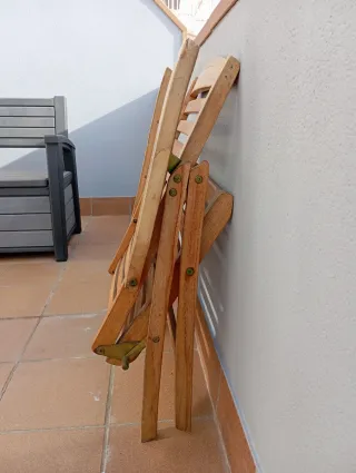 Conjunto mesa y sillas de teka terraza