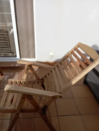 Conjunto mesa y sillas de teka terraza