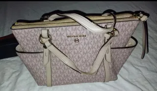 Bolso Michael Kors Original Beige y Rosado