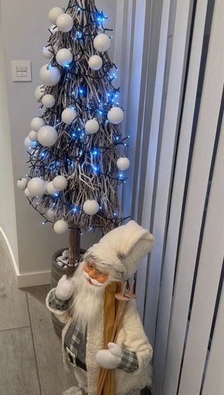 Albero di Natale Rustico con Luci, 1,65 cm