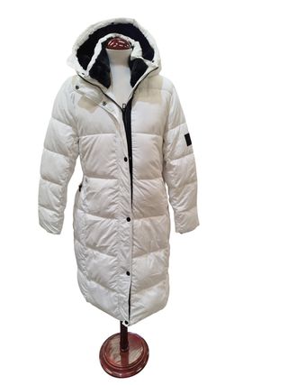 Abrigo Desigual blanco con pelo