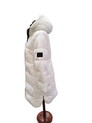 Abrigo Desigual blanco con pelo