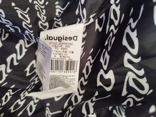 Abrigo Desigual blanco con pelo