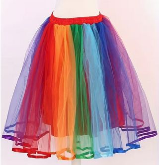 Gonne Tutu 1 Arcobaleno e 1 Verde TAGLIA GRANDE