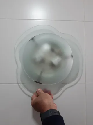 Lampada da soffitto in cristallo trasparente