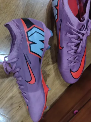 Zapatillas Fútbol Nike Air Zoom Morado Naranja