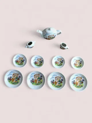 Set Tè/Caffè Miniatura Orsetti Vintage