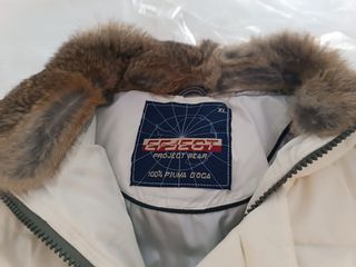 Giubbotto piuma d'oca bianco taglia XL