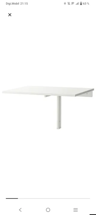 Mesa abatible Ikea blanca