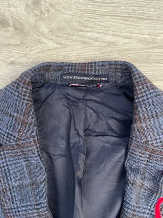 Blazer Tommy Hilfiger Brent Cuadros Azul Burgundy