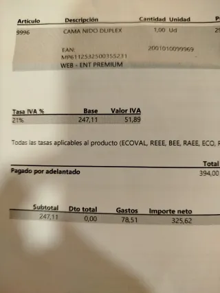 Cama nido canguro nueva.