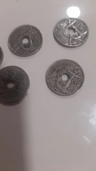 5 Monedas 50 Céntimos España 1949