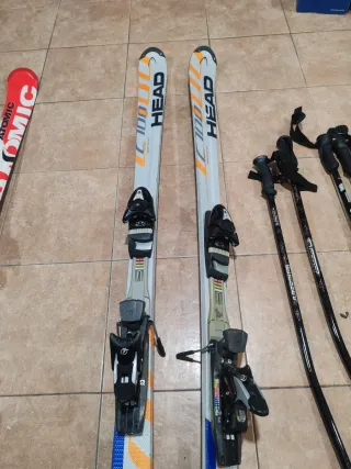 Esquís HEAD C100 con fijaciones 163cm+ bastones