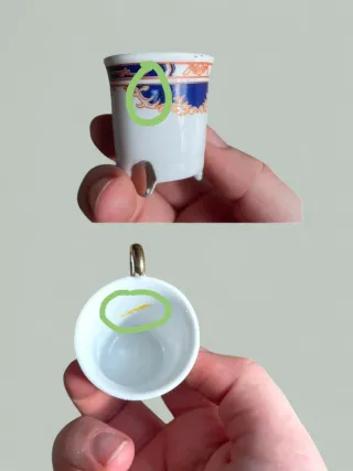 Set 2 Tazzine e Piattini Bavaria Vintage