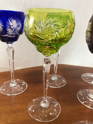 Set 6 Calici Cristallo Colorati