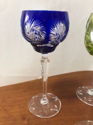 Set 6 Calici Cristallo Colorati