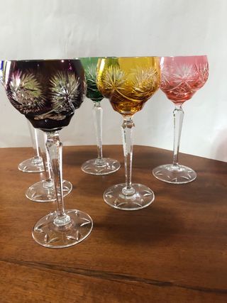 Set 6 Calici Cristallo Colorati
