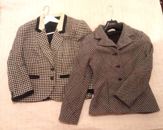 Set di 2 blazer a quadri vintage da donna