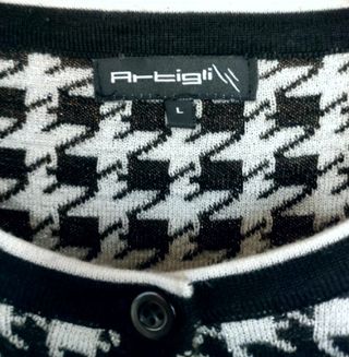 Cardigan Artigli pied-de-poule taglia L