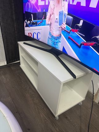 Mueble TV blanco 2 divisores