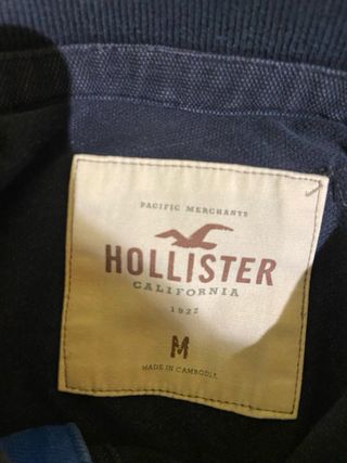 Polo Hollister Negro azul marino