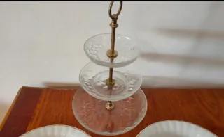 Frutero de cristal de 3 pisos