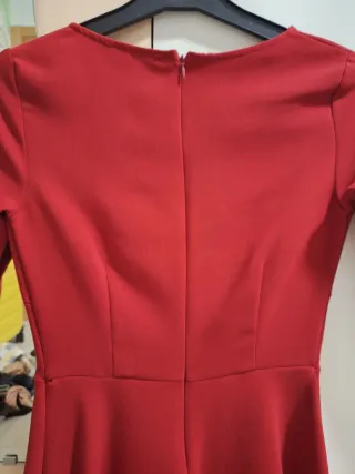 Vestido rojo manga 3/4