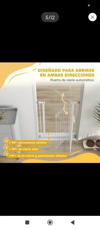 Valla protectora mascotas metal blanca