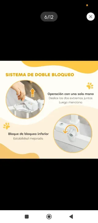 Valla protectora mascotas metal blanca