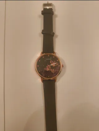 Reloj Cadvan Mariposas Negro y Dorado