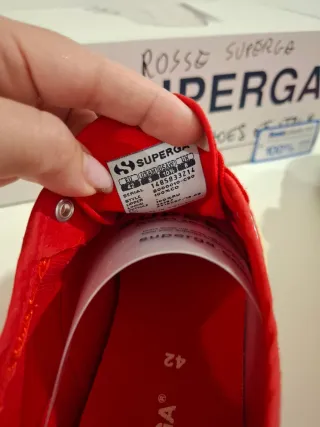 Superga 2750 Rosse Scarpe Uomo/Donna Taglia 42