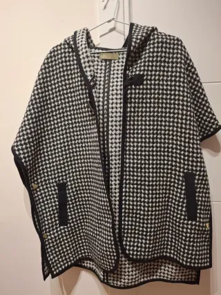 Capa Chaleco Cuadros Blanco y Negro