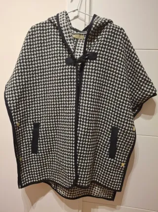 Capa Chaleco Cuadros Blanco y Negro