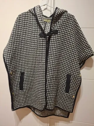 Capa Chaleco Cuadros Blanco y Negro