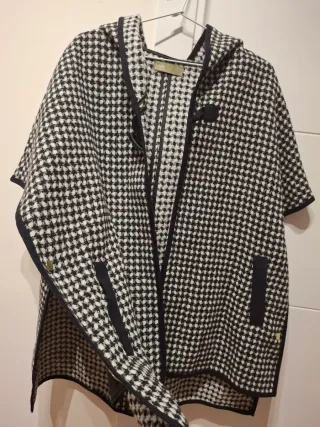 Capa Chaleco Cuadros Blanco y Negro