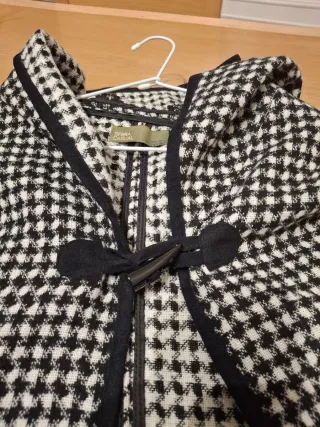 Capa Chaleco Cuadros Blanco y Negro