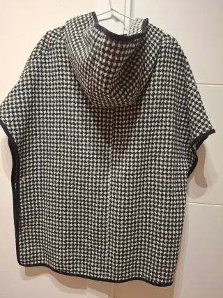 Capa Chaleco Cuadros Blanco y Negro