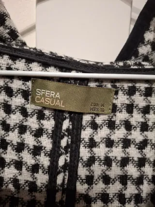 Capa Chaleco Cuadros Blanco y Negro