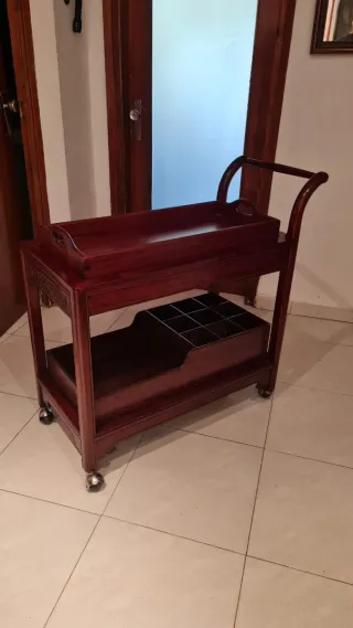 Carro Bar Vintage Madera Caoba